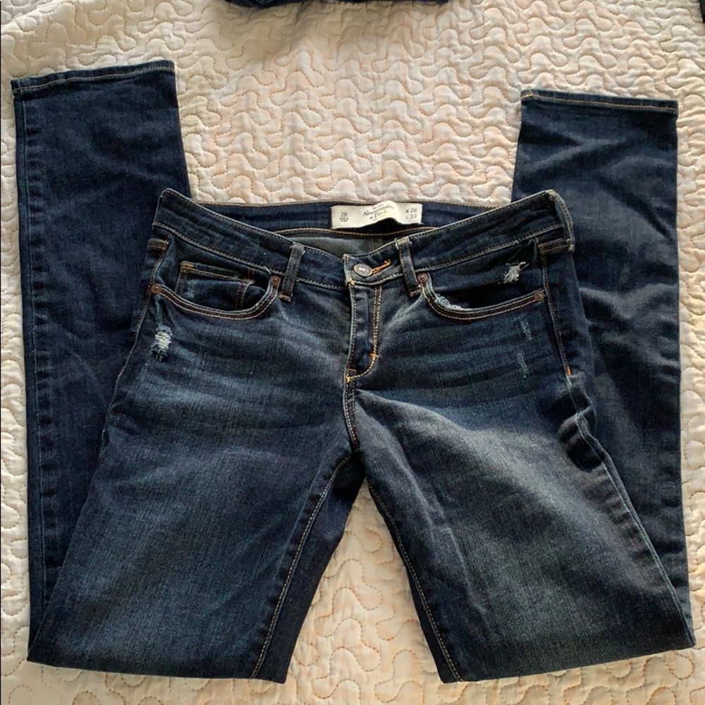 Abercrombie & Fitch dark blue skinny denim jeans